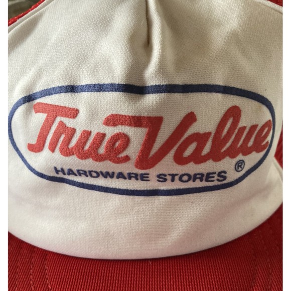 Vtg True Value Hardware Stores Hat Cap Snapback Trucker Mesh USA Made Free Ship! - Picture 5 of 5